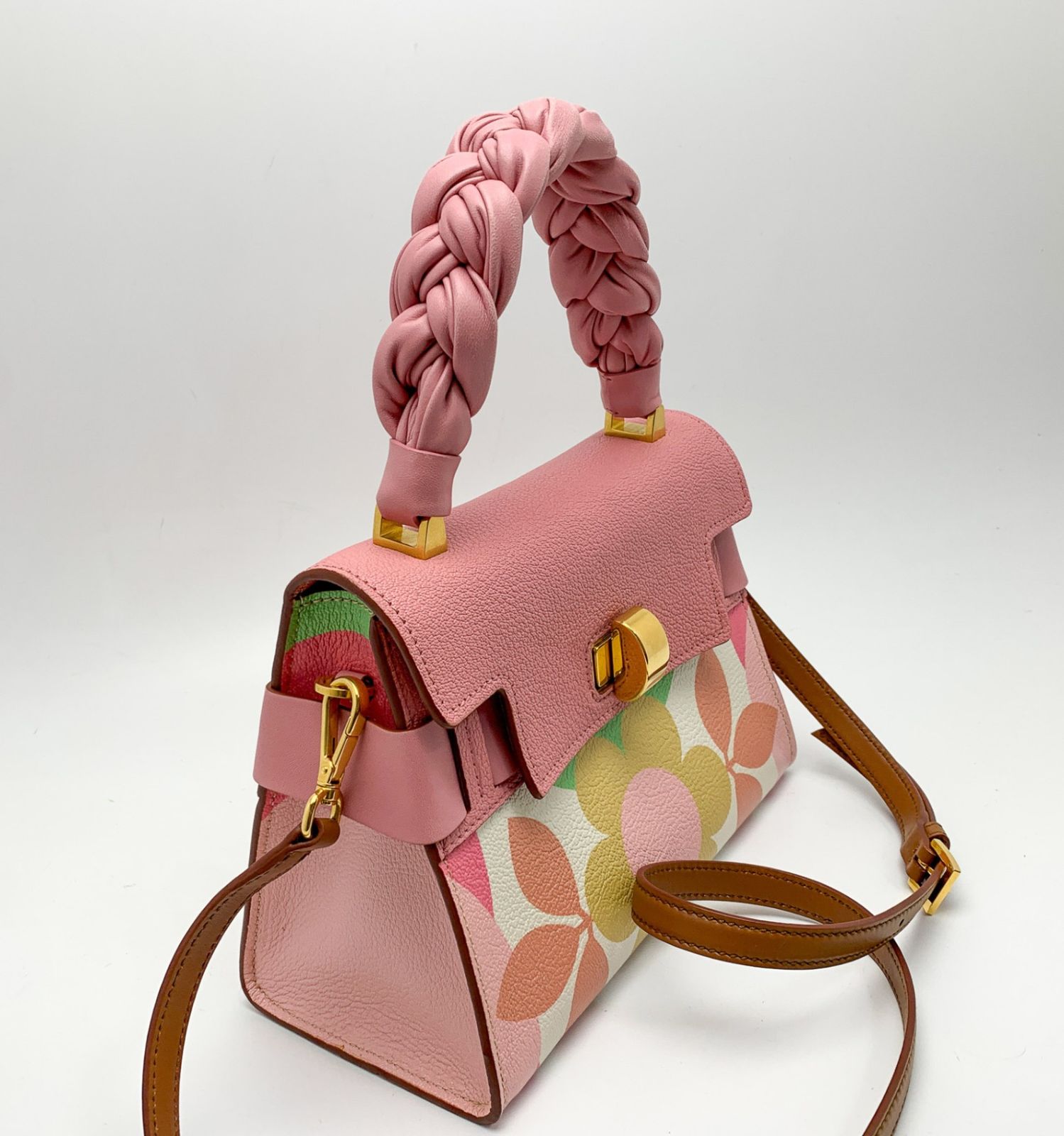 MIUMIU miumiu ミュウミュウ 5BA046 マドラス ピンク フラワーデザイン 