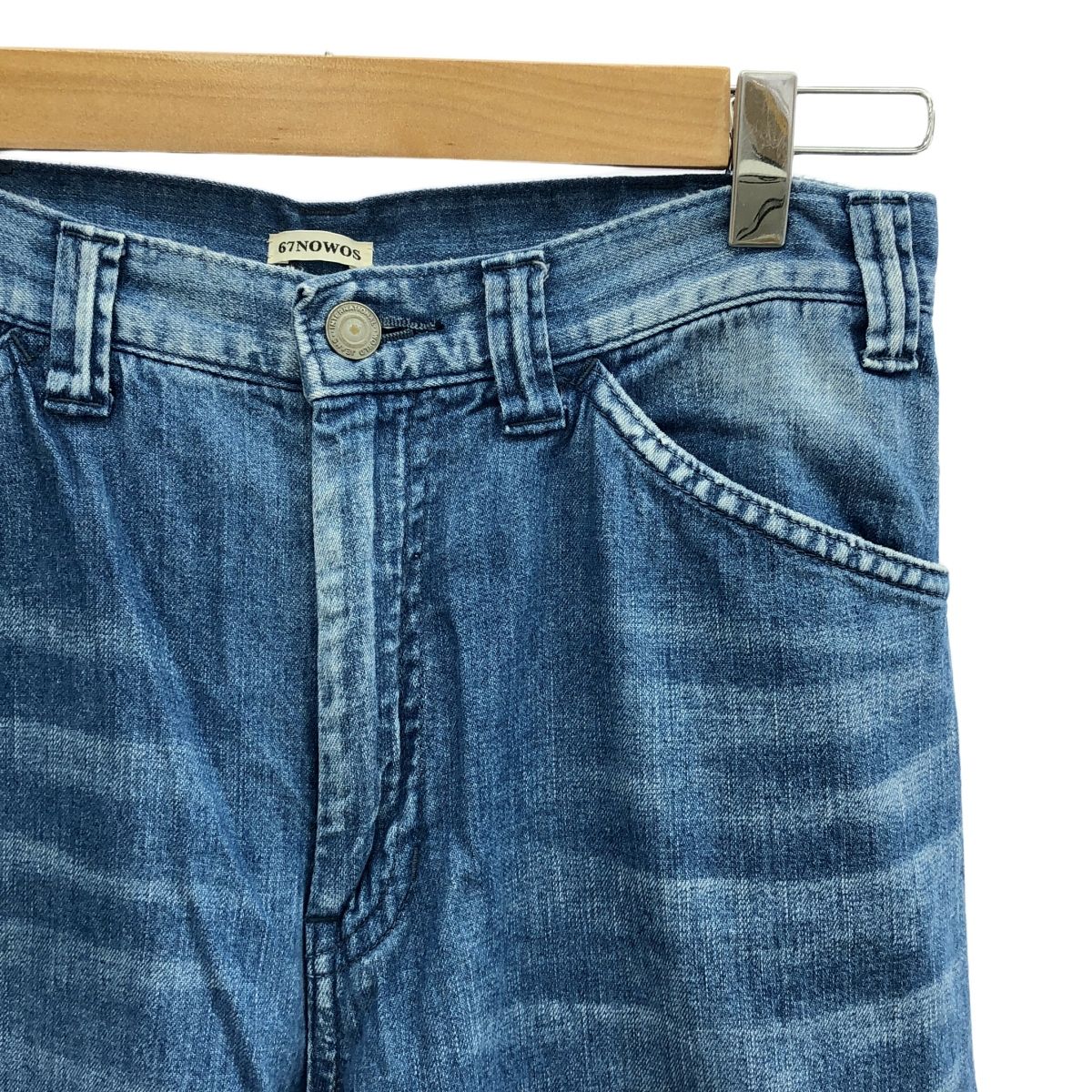 67 nowos / ロクシチノーウォス | Denim wide pants ワイドパンツ | S