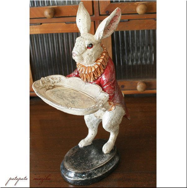 不思議の国のアリス アンティーク ラビット トレイ スタンド