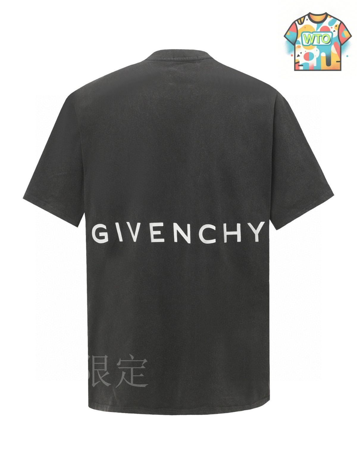 GIVENCHYライトブルー デストロイ加工ロゴTシャツ GIVENCHY - ジバンシィ 16P7704485 デストロイ加工ロゴプリントT