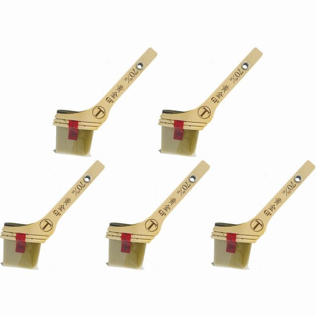大塚刷毛製造 黄金GP 筋違 赤 70mm 5個セット