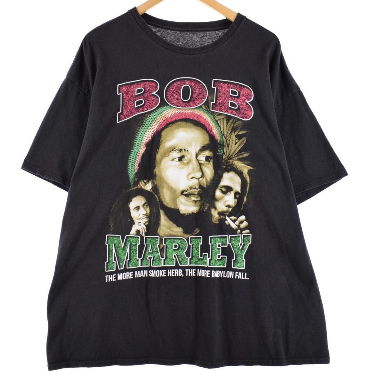 Tシャツ/カットソー(半袖/袖なし)ボブマーリー ビンテージ XL Bob Marley ラップTシャツ