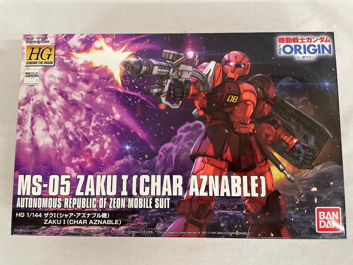 HG 機動戦士ガンダム THE ORIGIN ザクI シャア アズナブル機 1 144スケール 色分け済みプラモデル