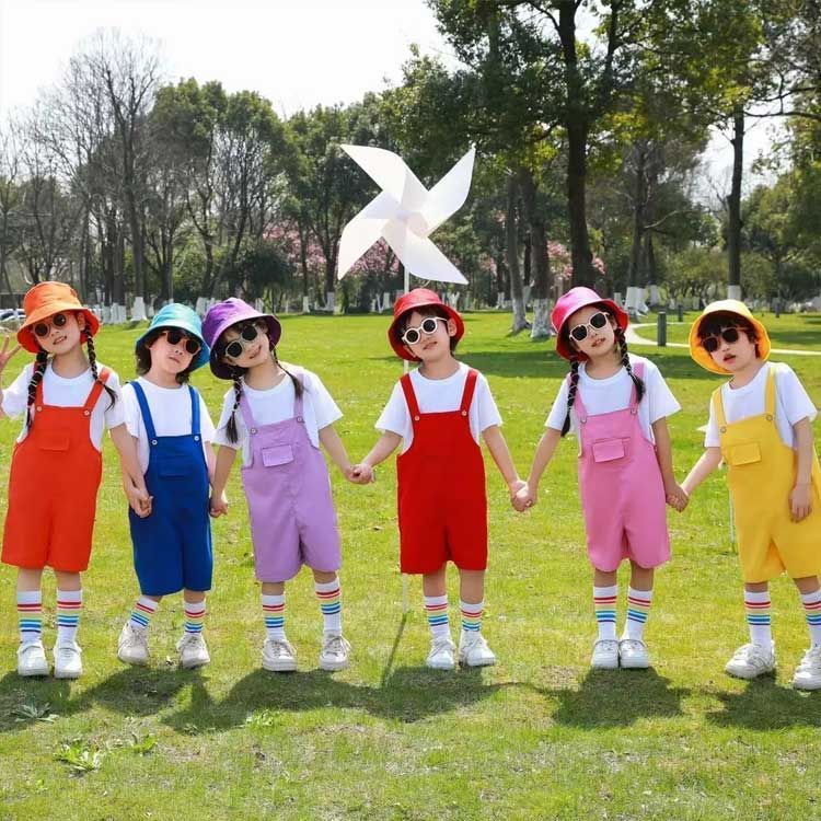 130◇キッズサロペット オーバーオール 長ズボン 韓国風 ダンス 子供服  