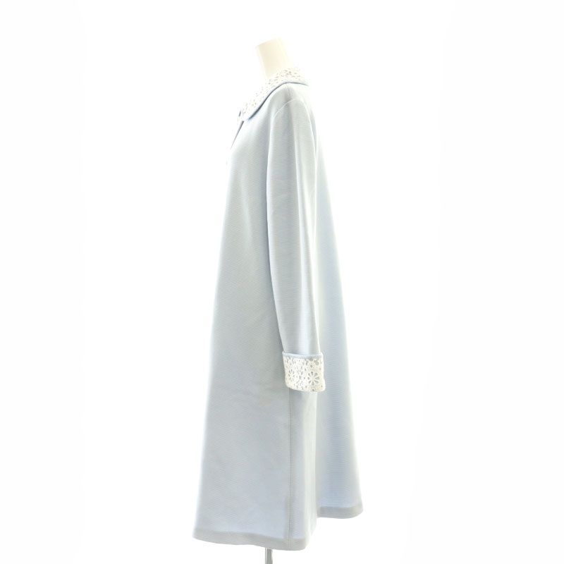 ルネ Rene Knit Coat ニットコート ラウンドカラー レース 38
