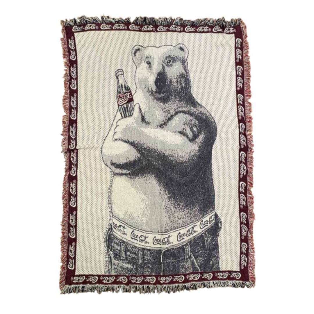 90s Coca Cola　コカコーラ　vintage ラグ　マット　カーペット vintageラグ カーペット 90s コカ・コーラ ポーラーベア 1657