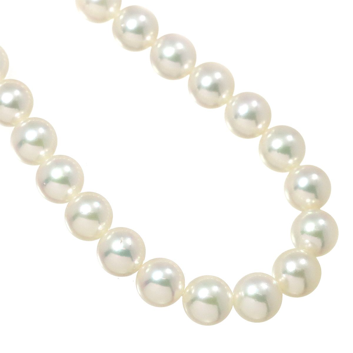 ミキモト MIKIMOTO アコヤ真珠 8.0-7.5mm ネックレス 43cm SV シルバー  