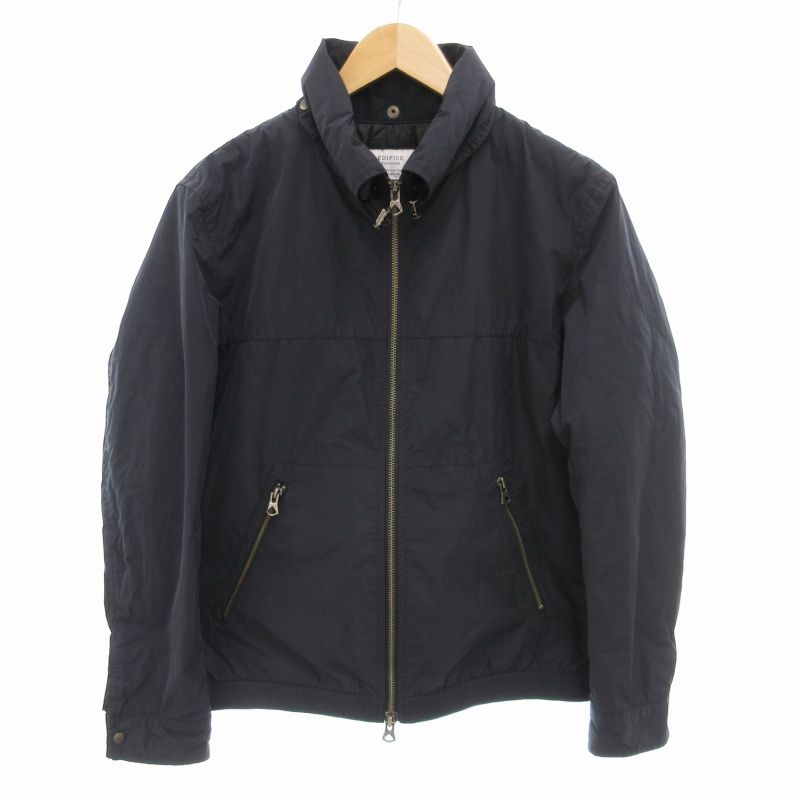 モゴモゴからはる エディフィス EDIFICE 15AW 中綿ジャケット ブルゾン フード 44 紺
