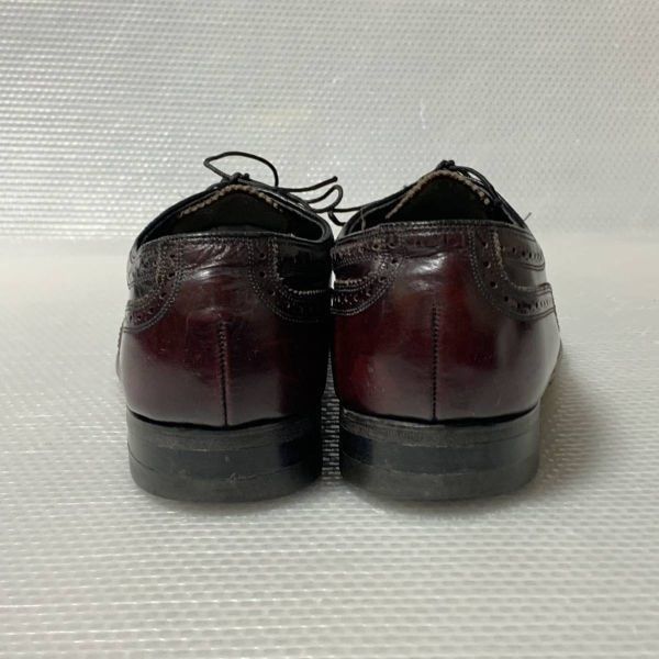 70s 1978年製?★ビンテージ★フローシャイムFlorsheim★サイズ10D 27.0-27.5-28.0★フルブローグ ビジネスシューズ★赤茶◆is6-4 70s 1978年製?☆ビンテージ☆フローシャイムFlorsheim☆サイズ10D 27.0