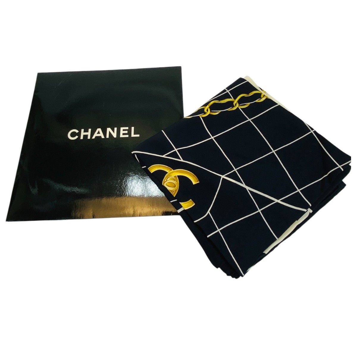 CHANEL - 美品 CHANEL シャネル 大判スカーフ シルク 100