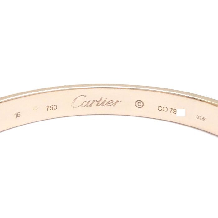 CARTIER カルティエ ラブ ブレスレット バングル #16 B6016200 K18PG