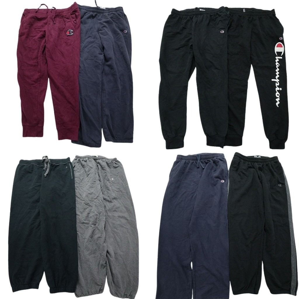 古着卸 まとめ売り チャンピオン スウェット パンツ 8枚セット メンズ XL ジョガーパンツ トレーニングパンツ 古着 NC0818