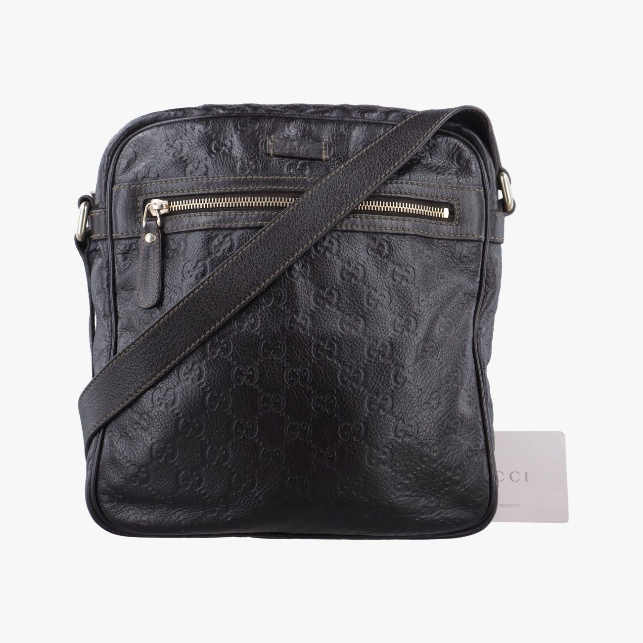 グッチGucciGGインプリメ メッセンジャーブラウンレザー201448G010545060