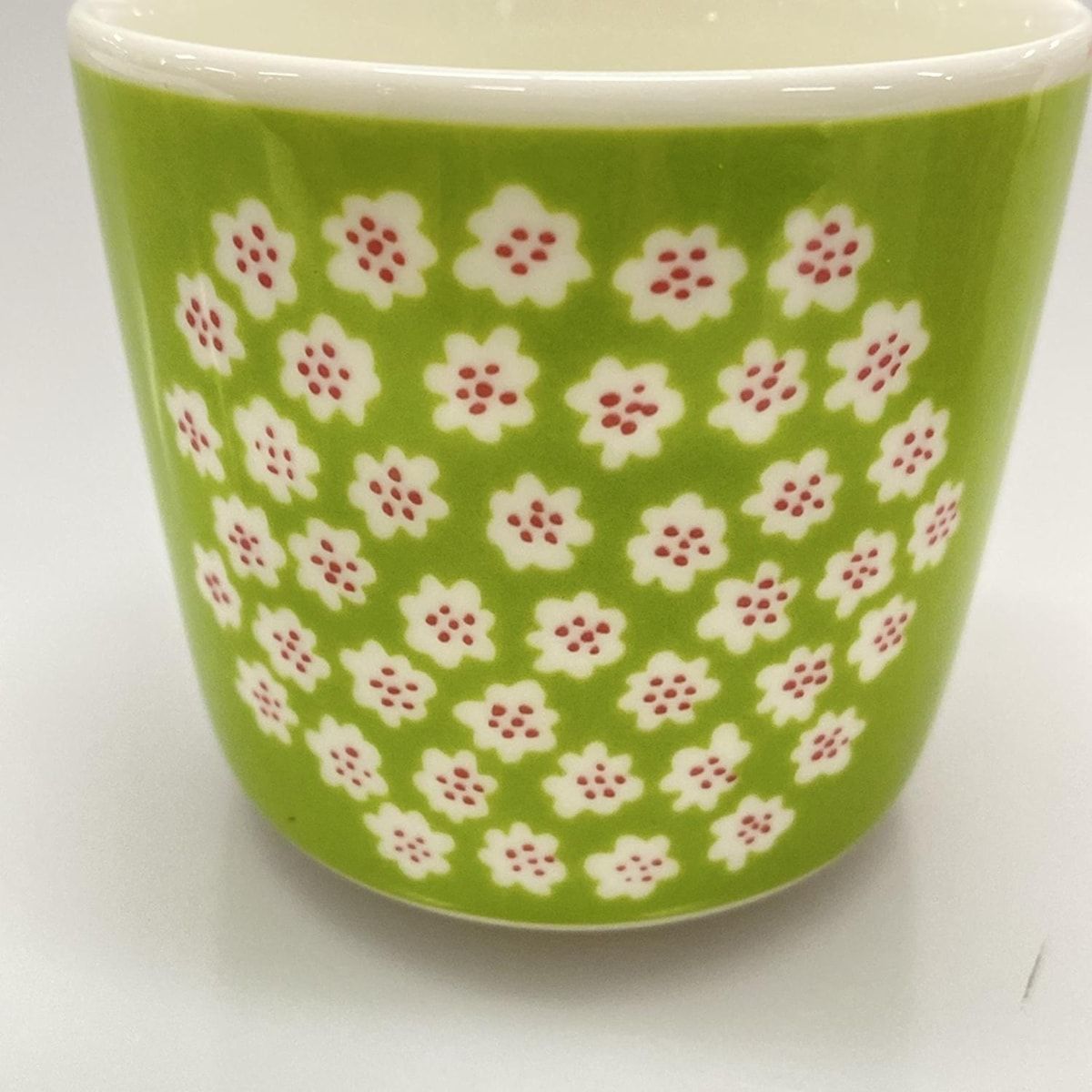 marimekko - marimekko(マリメッコ) 食器新品同様  - イエロー×ピンク×白 花柄/ラテマグカップ×2/プケッティ marimekko(マリメッコ) 食器新品同様 - イエロー×ピンク×白 花柄