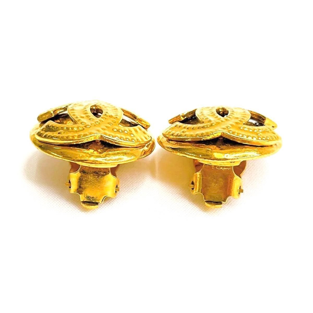 シャネル イヤリング 94P ココマーク ロゴ ゴールド ラウンド サークル  