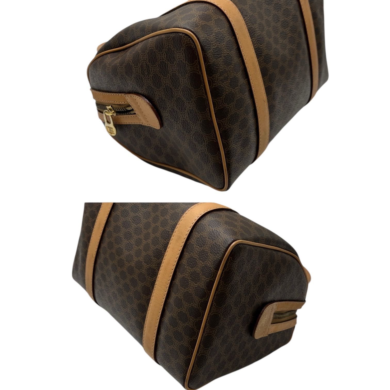 中古】CELINE セリーヌ ボストンバッグ マカダム PVC レザー