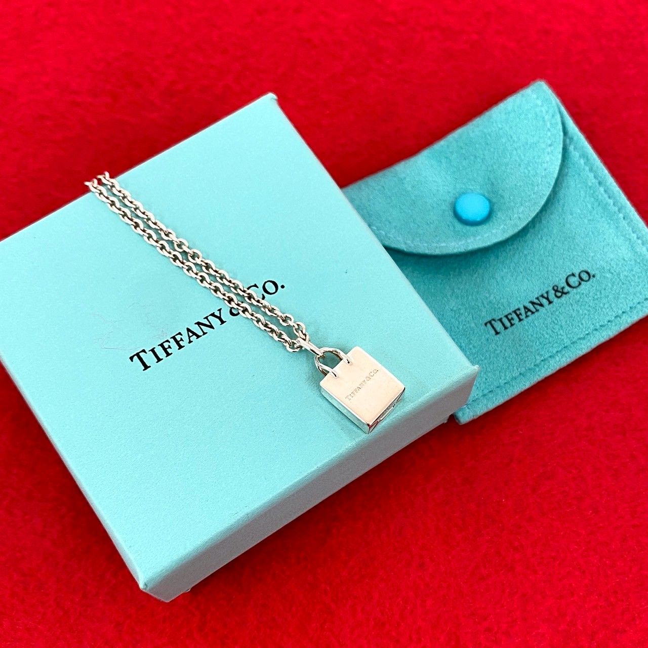 TIFFANY&Co. ティファニー ネックレス 保存袋 箱付 シルバー オリーブ
