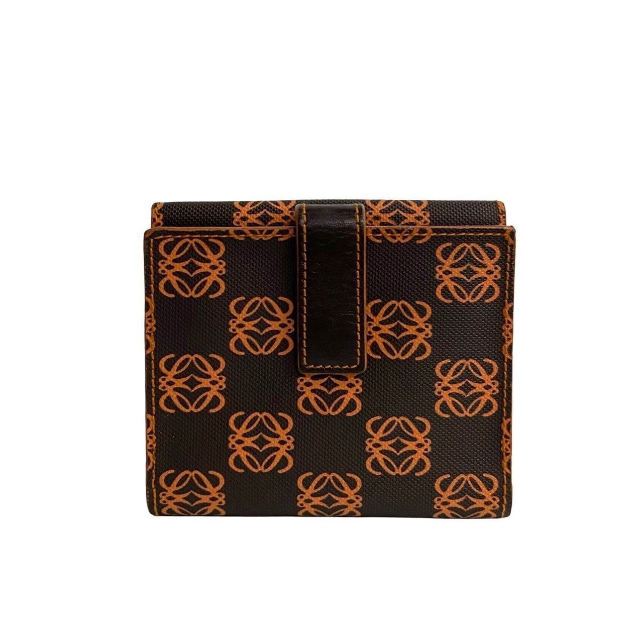 極美品】 LOEWE ロエベ アナグラム 総柄 PVCレザー 二つ折り財布