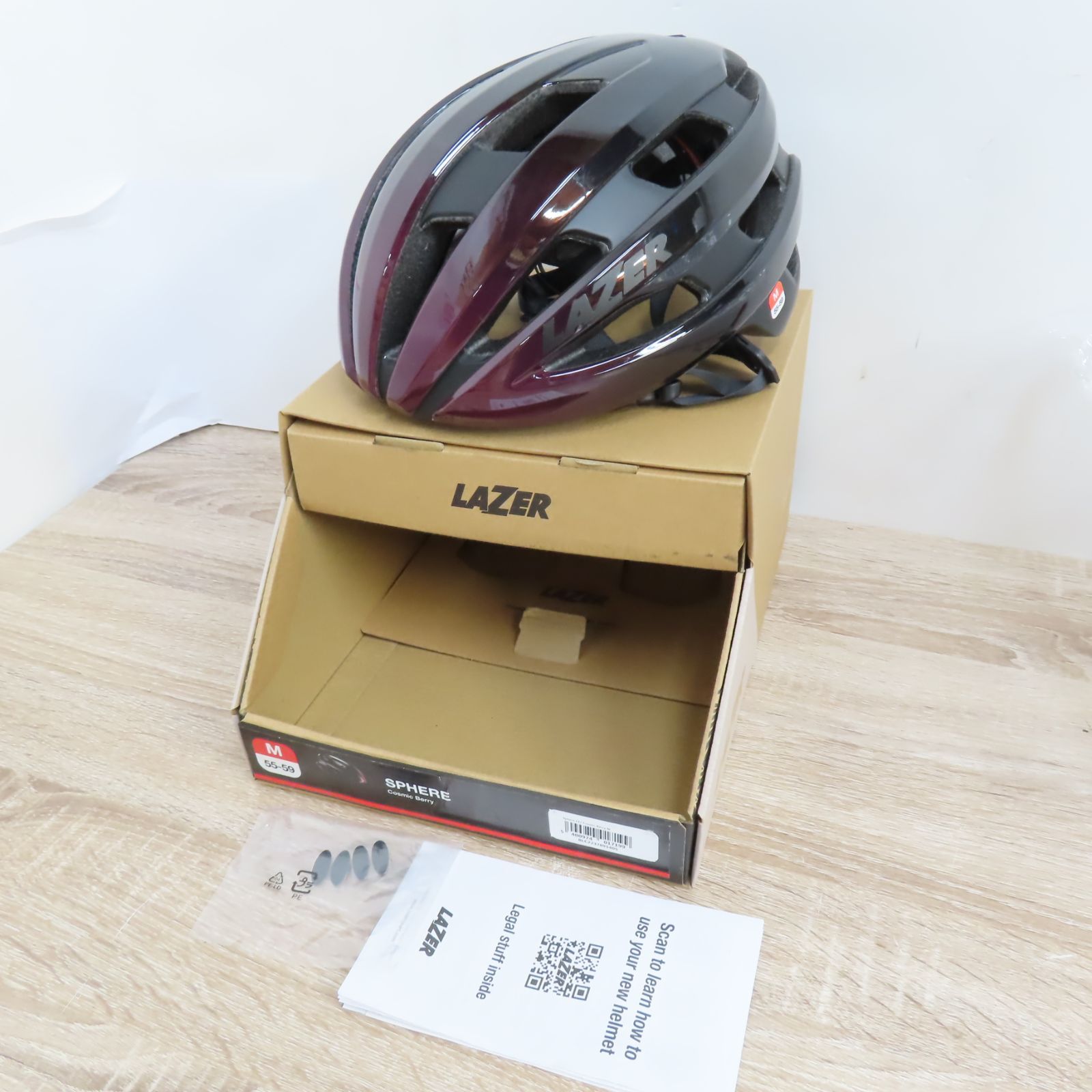 LAZER SPHERE LZB-28 Mサイズ 55~59cm 260g ヘルメット ロードバイク CosmicBerry