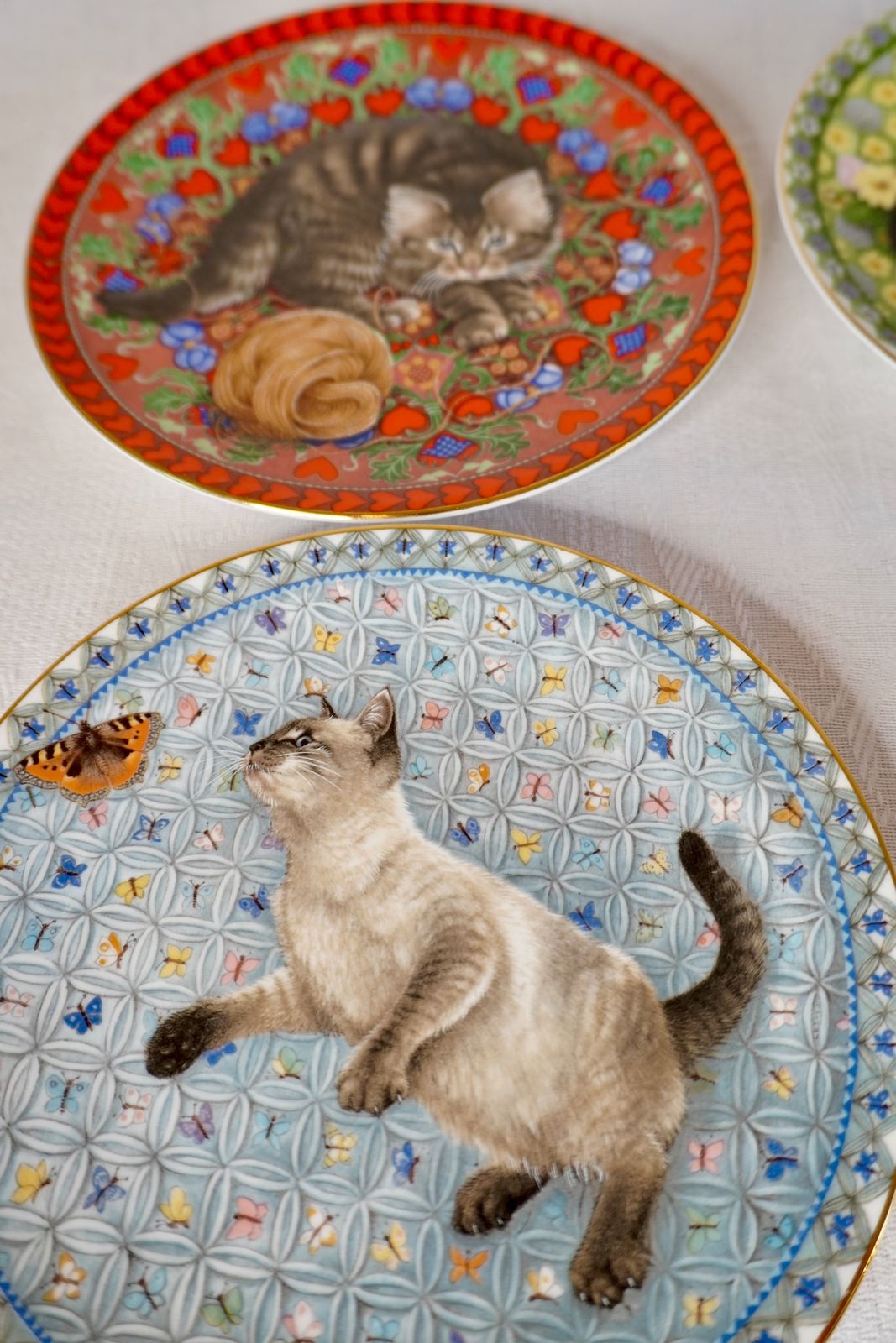 イギリス ヴィンテージ 猫 絵皿 6枚セット コレクションプレート