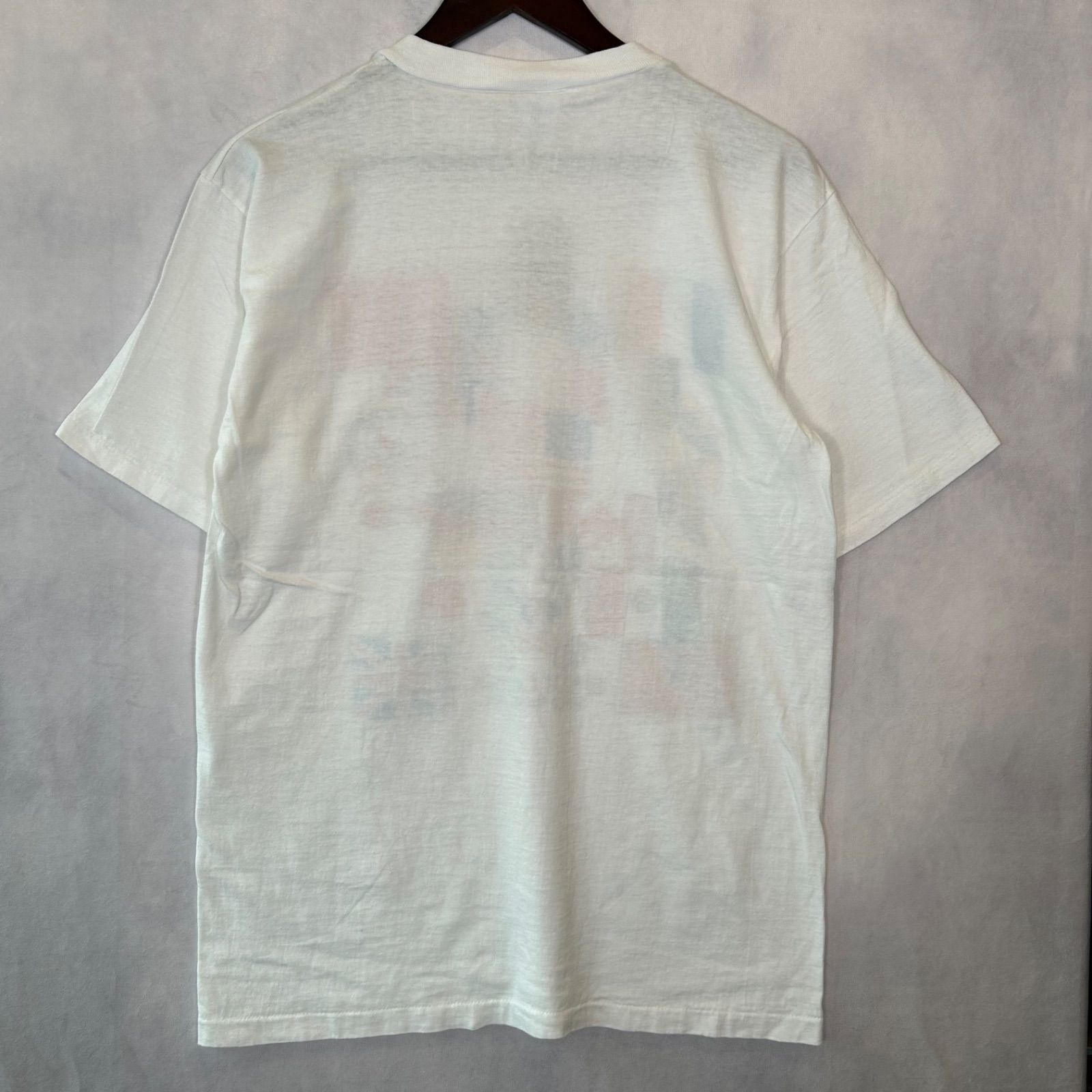 80's Disney EPCOT CENTER WORLD SHOWCASE ディズニー ミッキー Tシャツ 白 L A4146