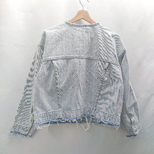 ◇ Θ PASSIONE パシオーネ ノーカラー 長袖 デニム ジャケット サイズ