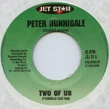 ジャマイカ7” Peter Hunnigale Two Of Us JSJ39 Jet Star /00048