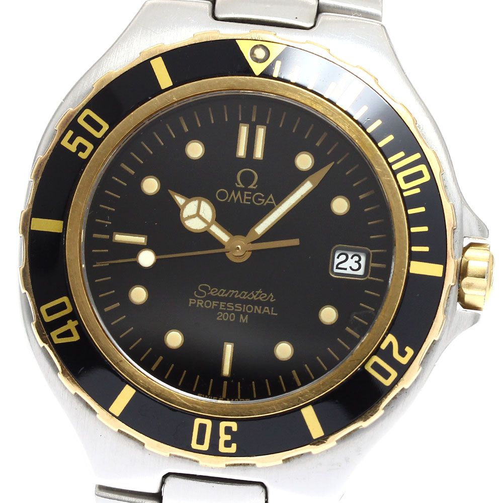 オメガ OMEGA 2750.50 シーマスター200 YGベゼル クォーツ メンズベルト訳あり保証書付き_910295