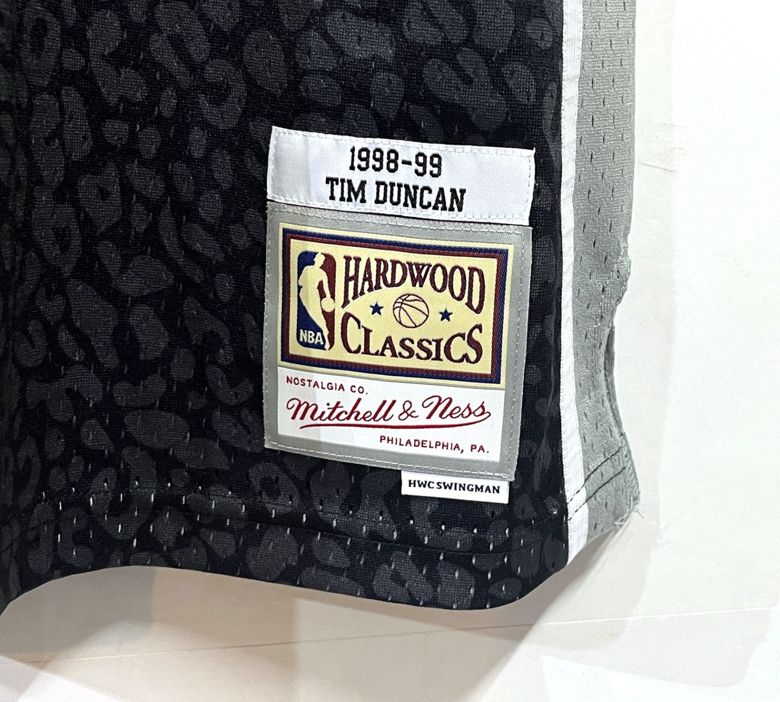 ミッチェルアンドネス　バスケユニフォーム　NBA spurs　ダンカン 豹柄 ミッチェルアンドネス バスケユニフォーム NBA spurs ダンカン