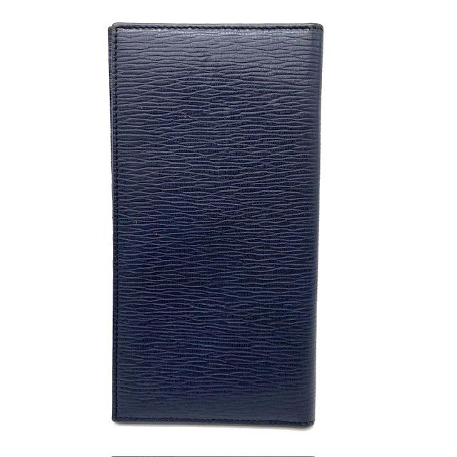 新品未使用品 箱付き Salvatore Ferragamo 折り財布 ネイビー