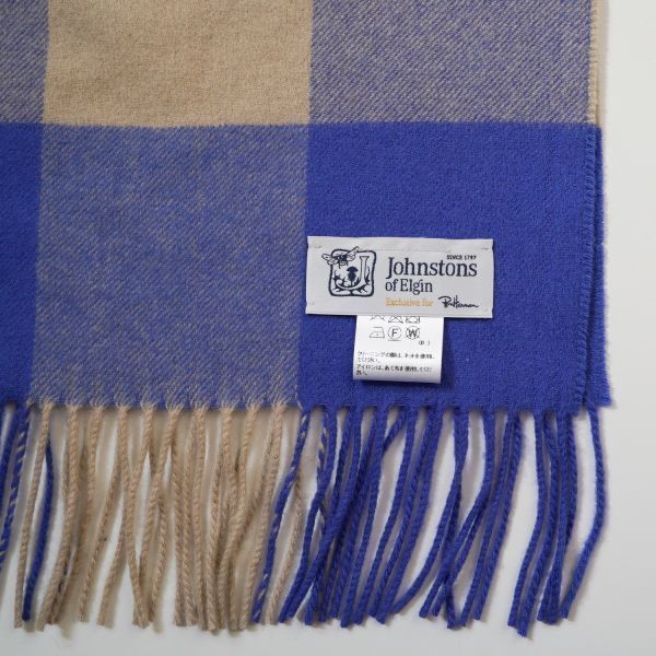 SOLD ジョンストンズ Johnstons RHC別注 カシミヤストール 大判