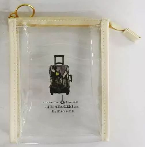 赤西仁グッズ　ポーチ 新品未開封品！ 中古】バッグ 赤西仁 クリアポーチ 「JIN AKANISHI 10th Anniversary