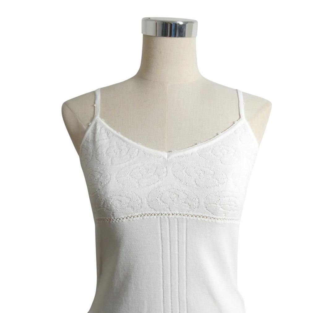 美品 CHANEL シャネル サイズ38 カメリア 刺繍 ココマーク コットン