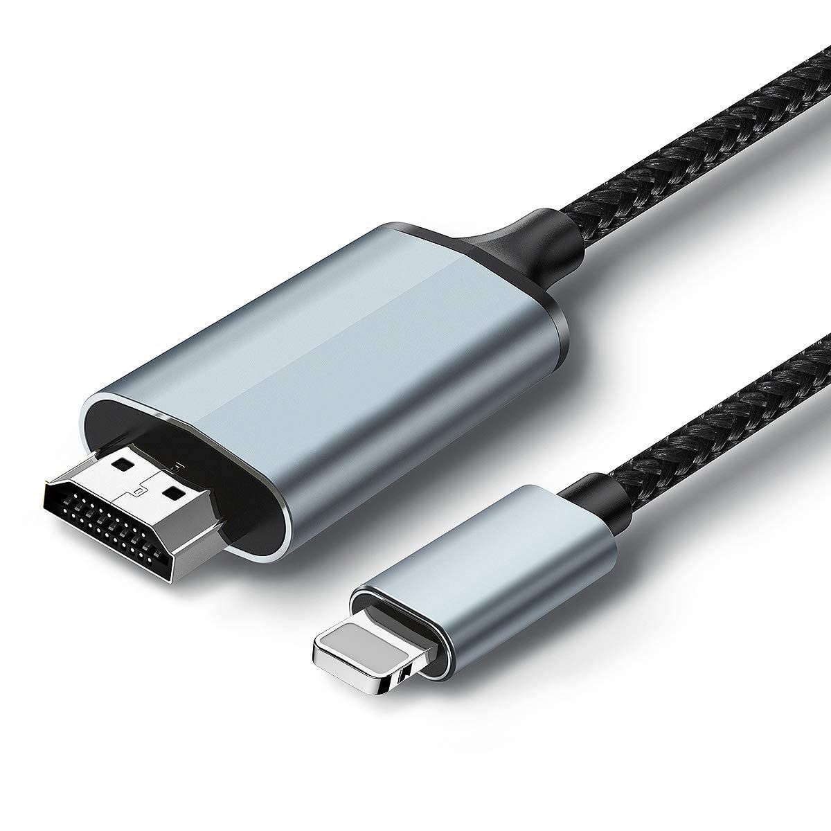 Idoove 【2025年新モデル】HDMIケーブル iPhone hdmi変換ケーブル4m Digital AV変換アダプタ iPhone/タブレットをテレビ出力 ライトニング HDMI接続ケーブル iOS17、16、15、14 YouTube TV出力 1