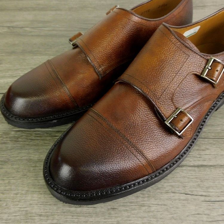 新品 定価33,000円 リーガル REGAL ダブルモンク シューズ 24cm 茶