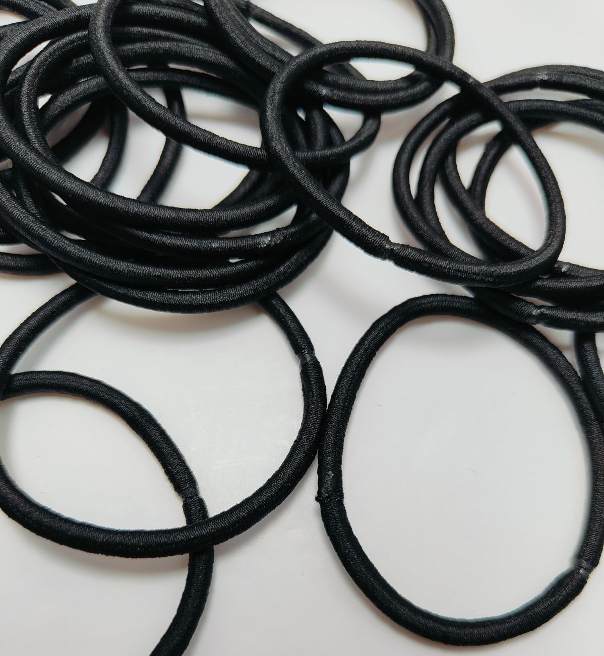 訳ありですが大変お買い得】ヘアゴム ブラック 直径5cm 太さ3mm 230本
