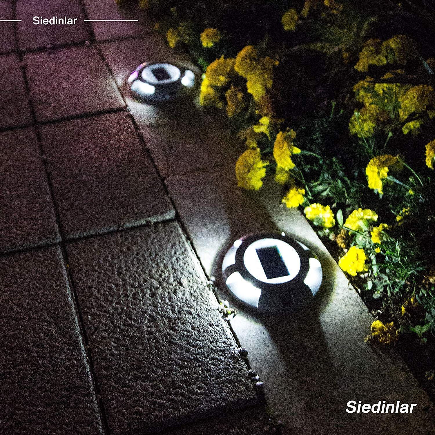 Siedinlar ガーデンライト 埋め込み式 ソーラーライト 屋外 防水 LED
