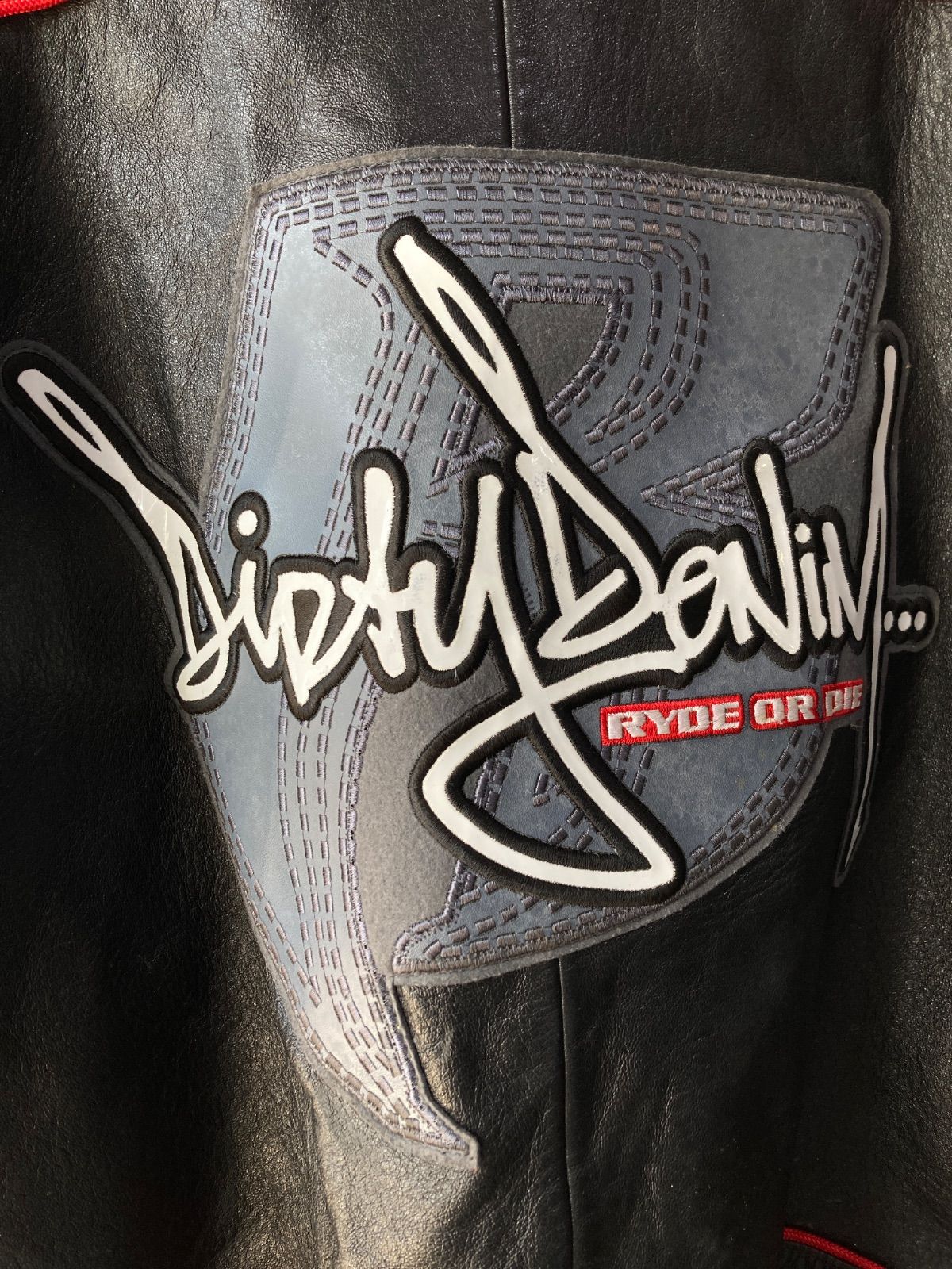 RUFF RYDERS ラフライダース レザーライダースジャケット DIRTY DENIM 
