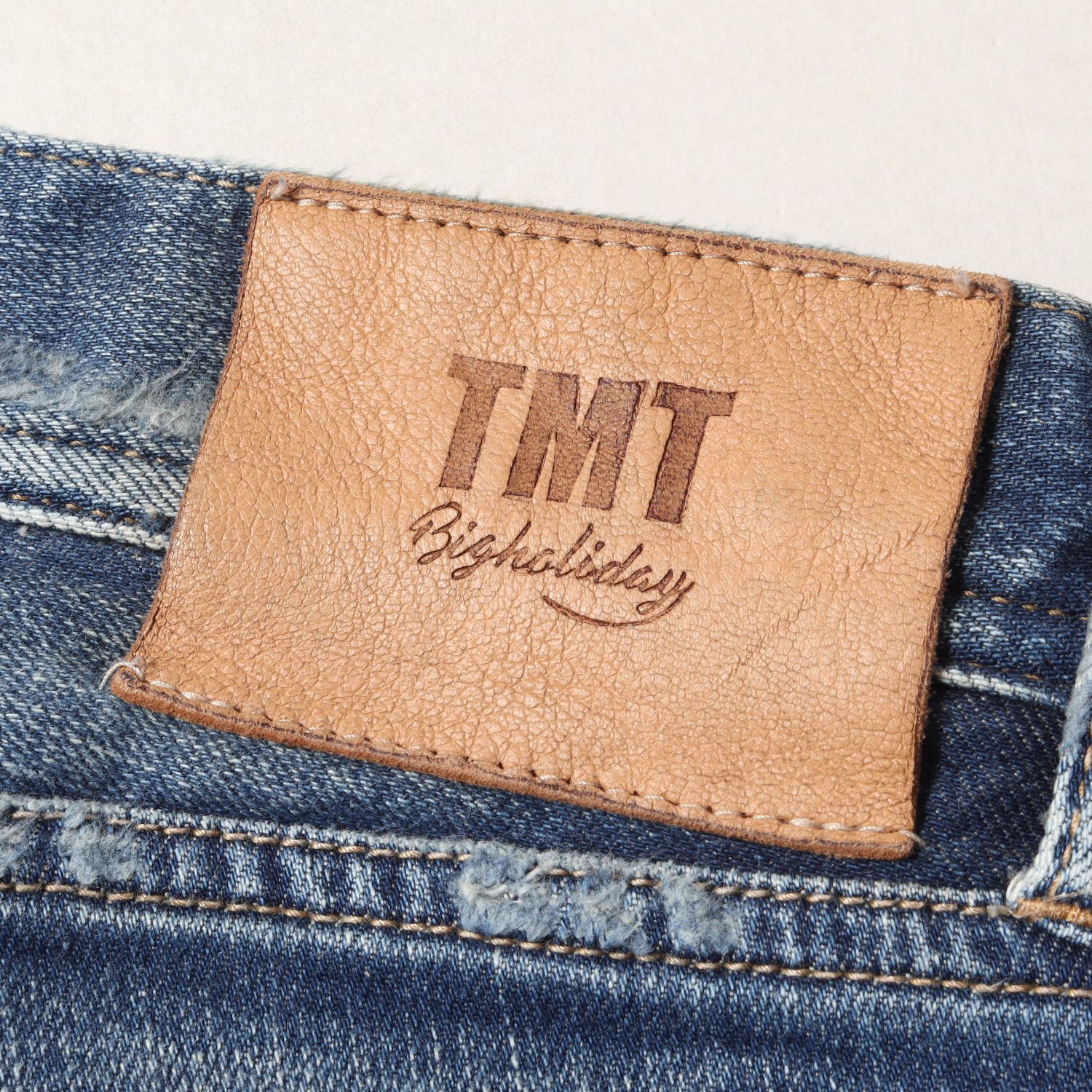 TMT ティーエムティー パンツ ヴィンテージ加工 ストレッチ スリム