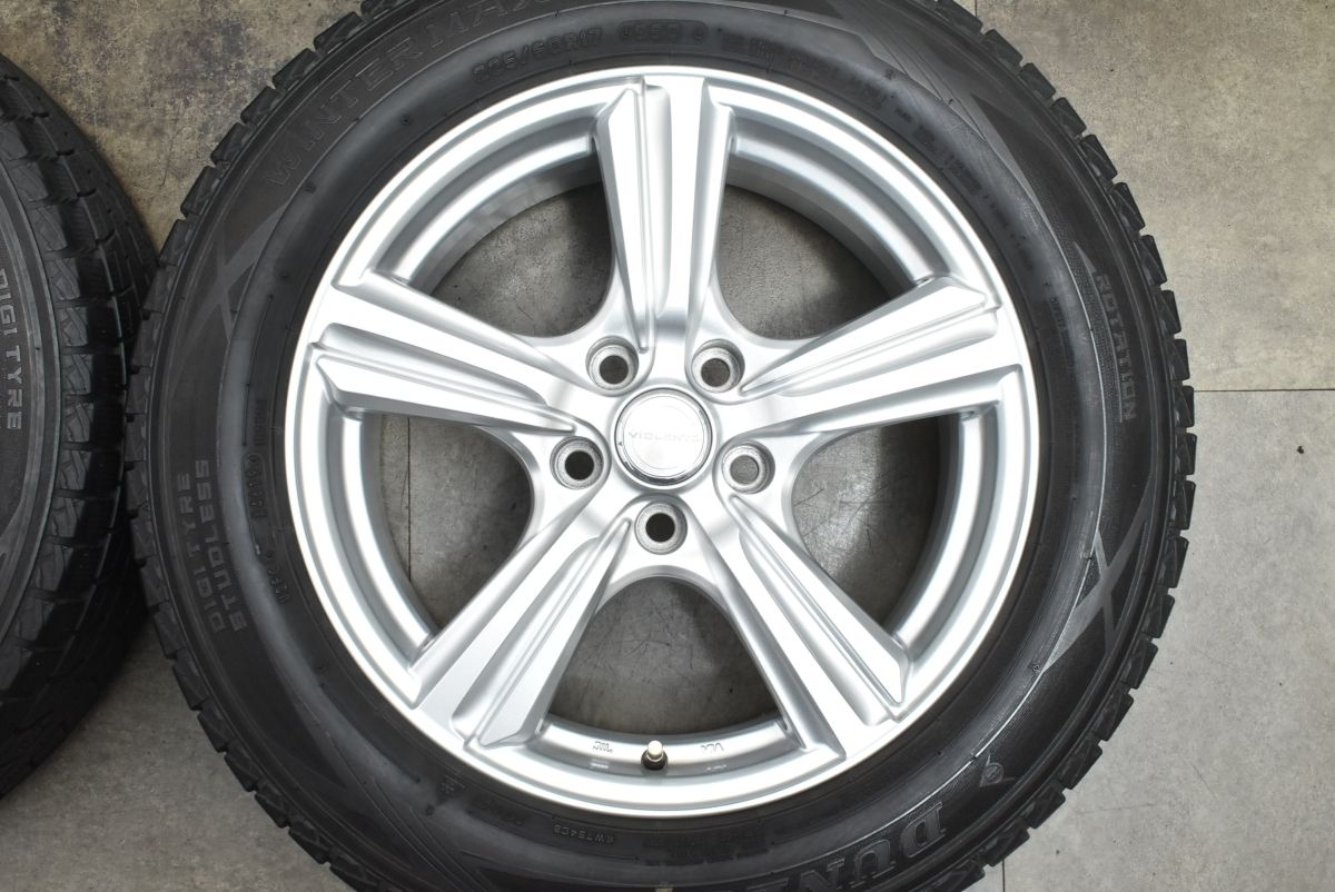 トヨタ 設計 VIOLENTO 17in 7J 39 PCD114.3 ダンロップ ウィンターマックス SJ8 225 60R17 アルファード カローラクロス FFCRYSTALESIA_COM