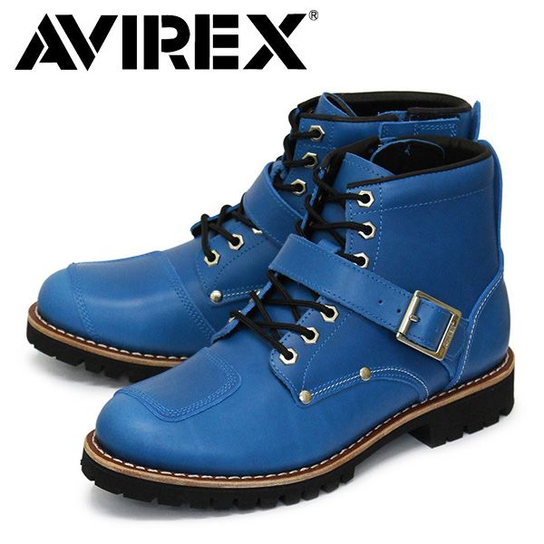 AVIREX (アヴィレックス) AV2931 TIGER タイガー バイカー レザーブーツ ROYAL BLUE AVIREX US5-約23.0cm