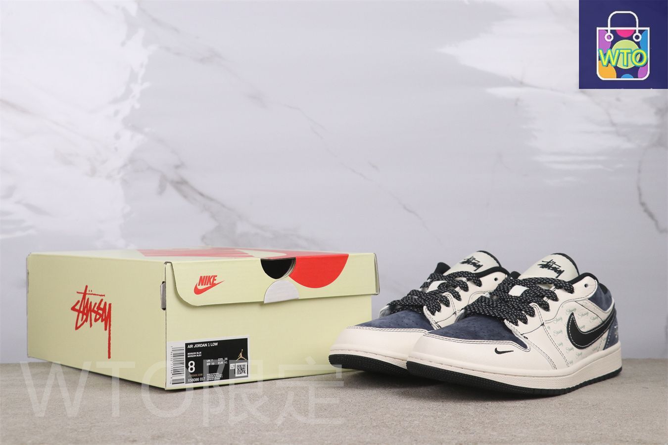 今日 Air Jordan 1 エアジョーダン 1 XS6086-017 米色ブルー-WTO輸入2