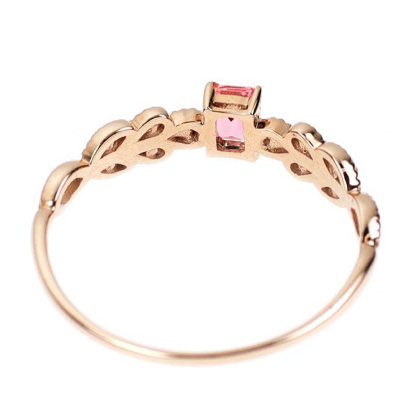 新品 希少 K18PG ナイジェリア産ヴェイリネナイト ダイヤモンド リング  