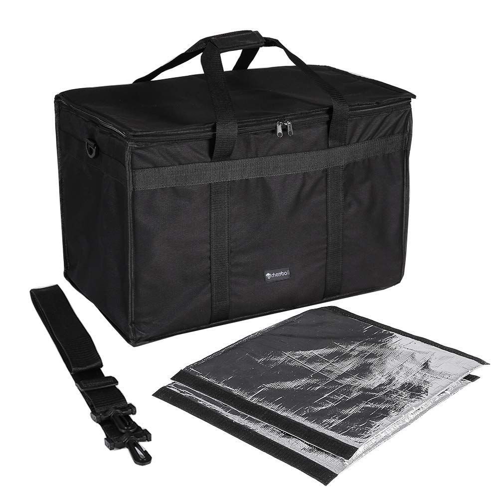 【特価セール】[Cherrboll] エコバッグ 買い物バッグ 保冷 保温 収納バッグ 弁当 ランチバッグ 大容量 防水 おりたたみ可能 手提げ 仕切り板