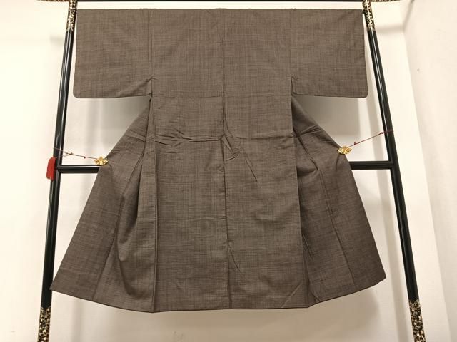 平和屋着物●男性 本場大島紬 アンサンブル 古代染色純泥染 100亀甲 総詰め 竹田哲二作 証紙付き 正絹 AABB0402ph