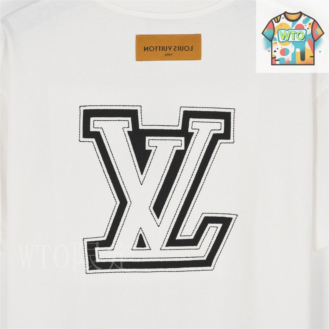 今日特価】Louis Vuitton ルイ・ヴィトン 25ss 刺繍ロゴ T