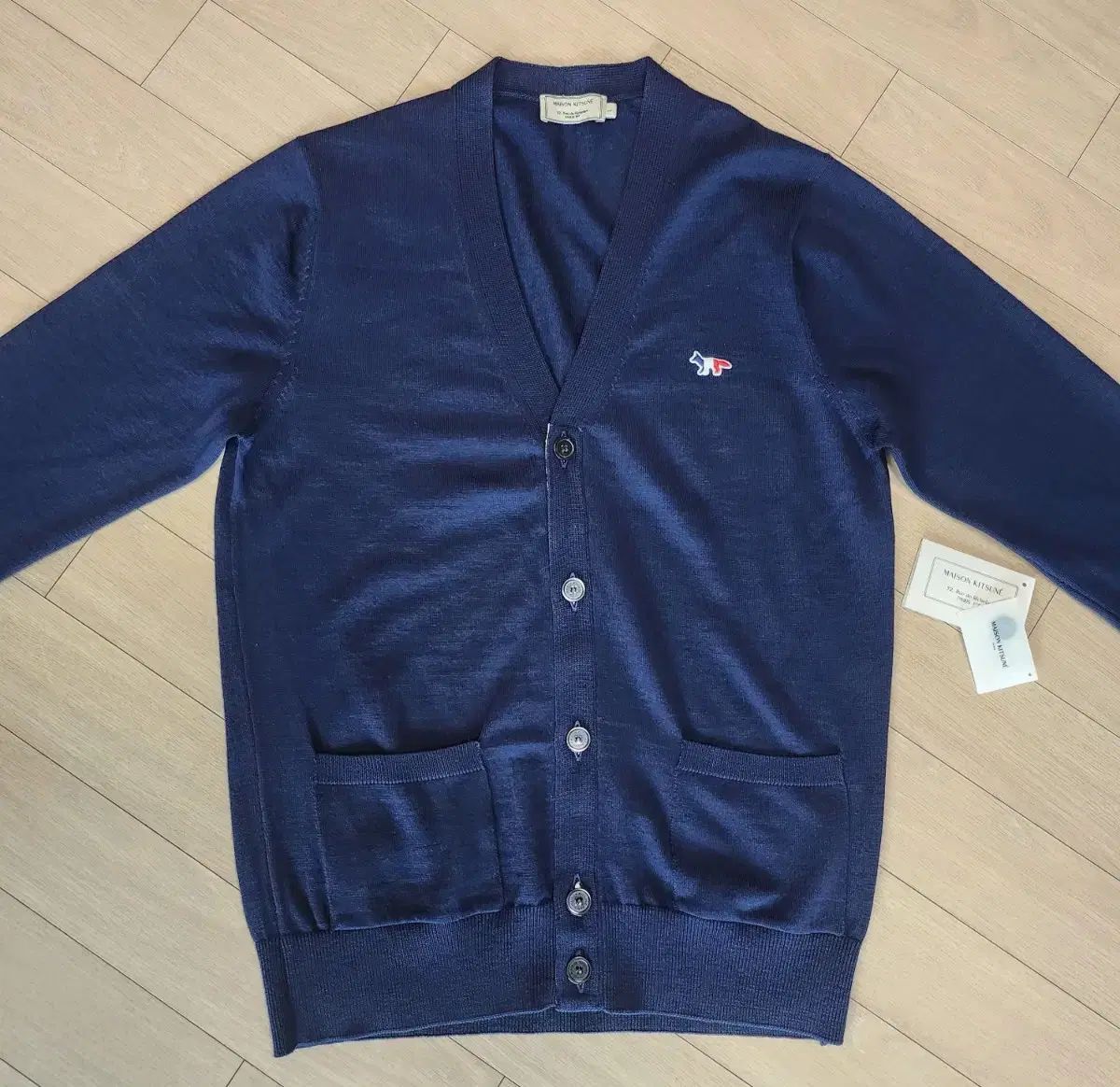 MAISON KITSUNÉ ネイビー カーディガン L Maison Kitsuné(メゾンキツネ) ネイビー カーディガン L