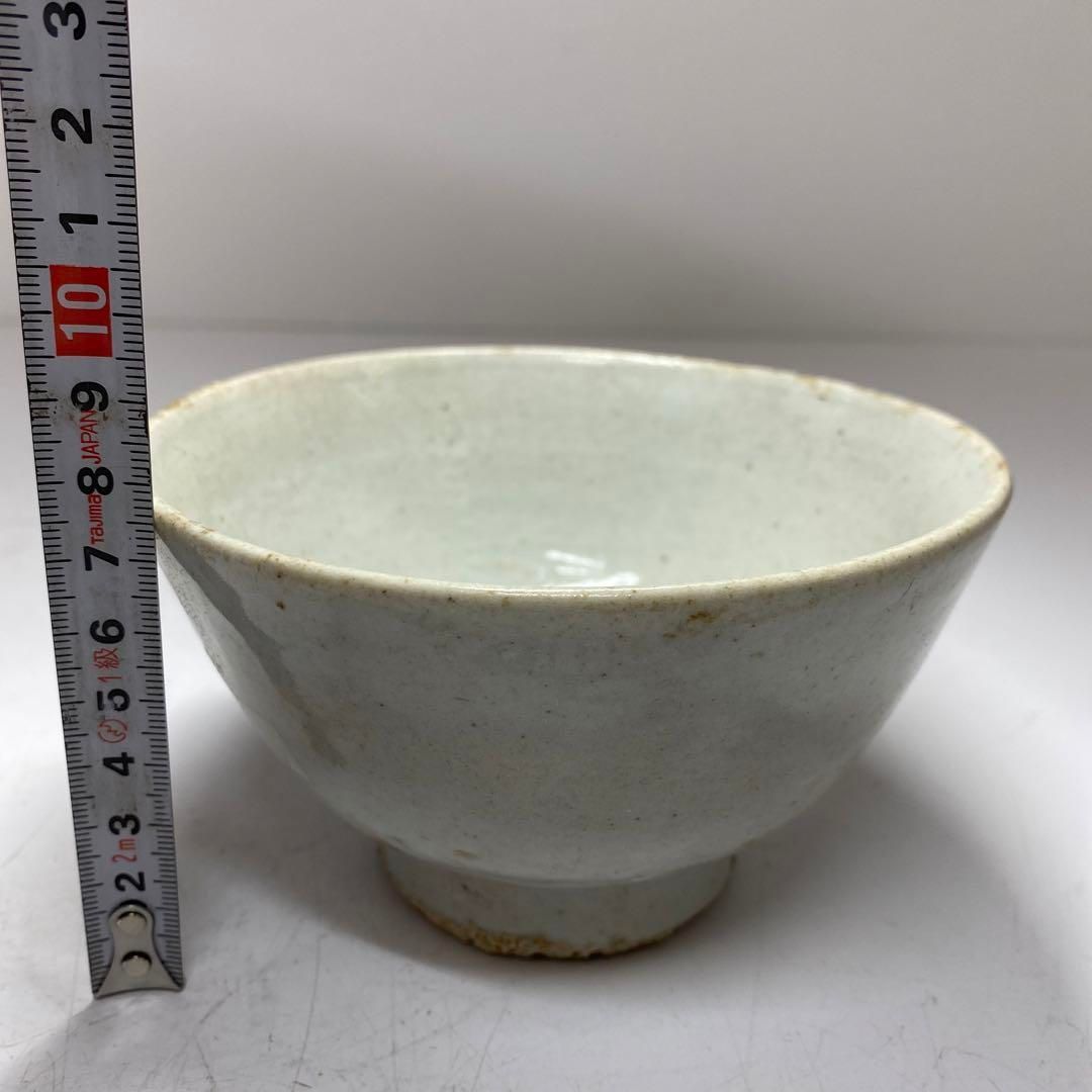 朝鮮古美術 李朝白磁茶碗 F 直径13.2cm 東H5-0903②タニチ