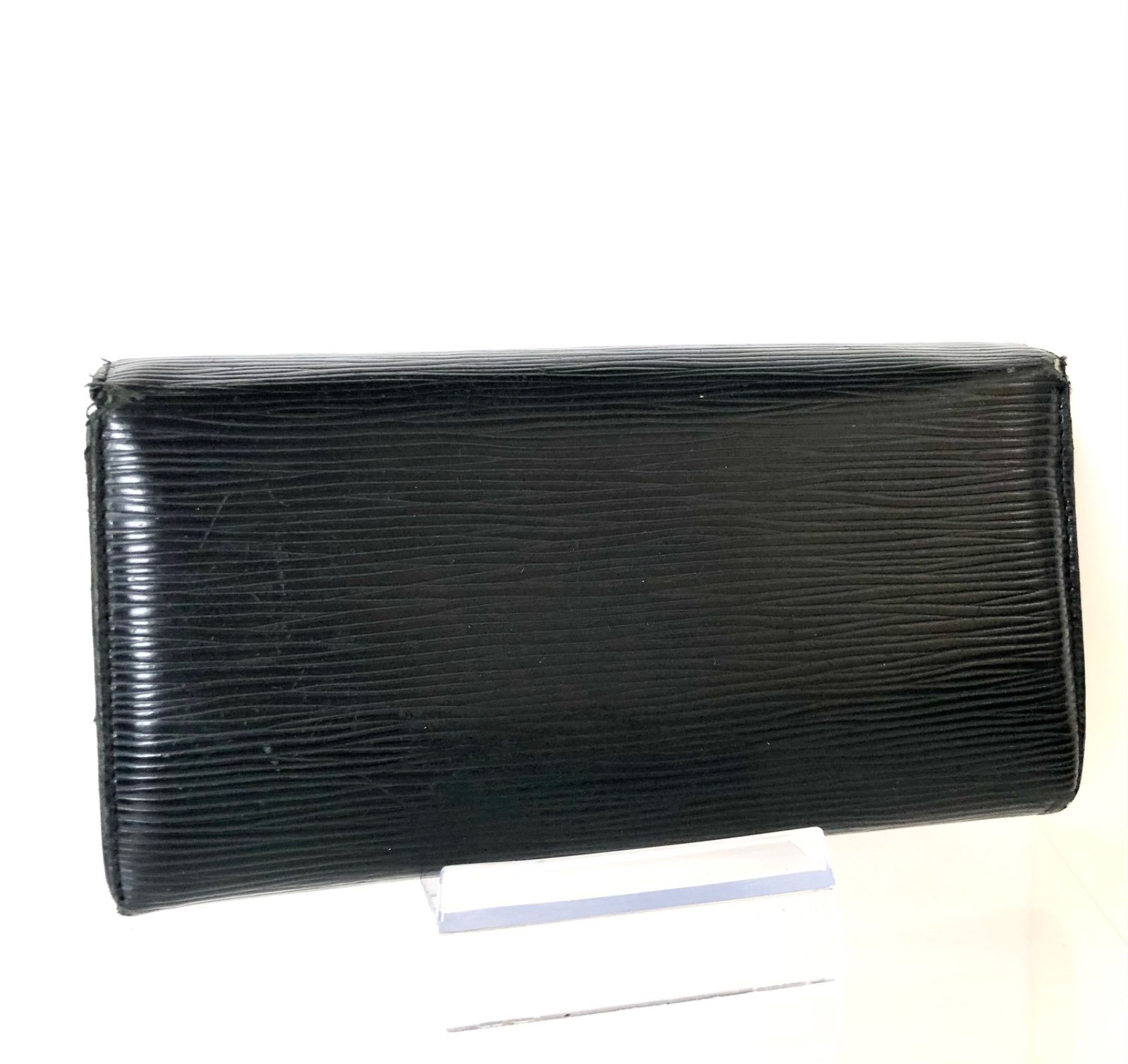 LOUIS VUITTON ルイヴィトン エピ ノワール ポルトフォイユ サラ 長 