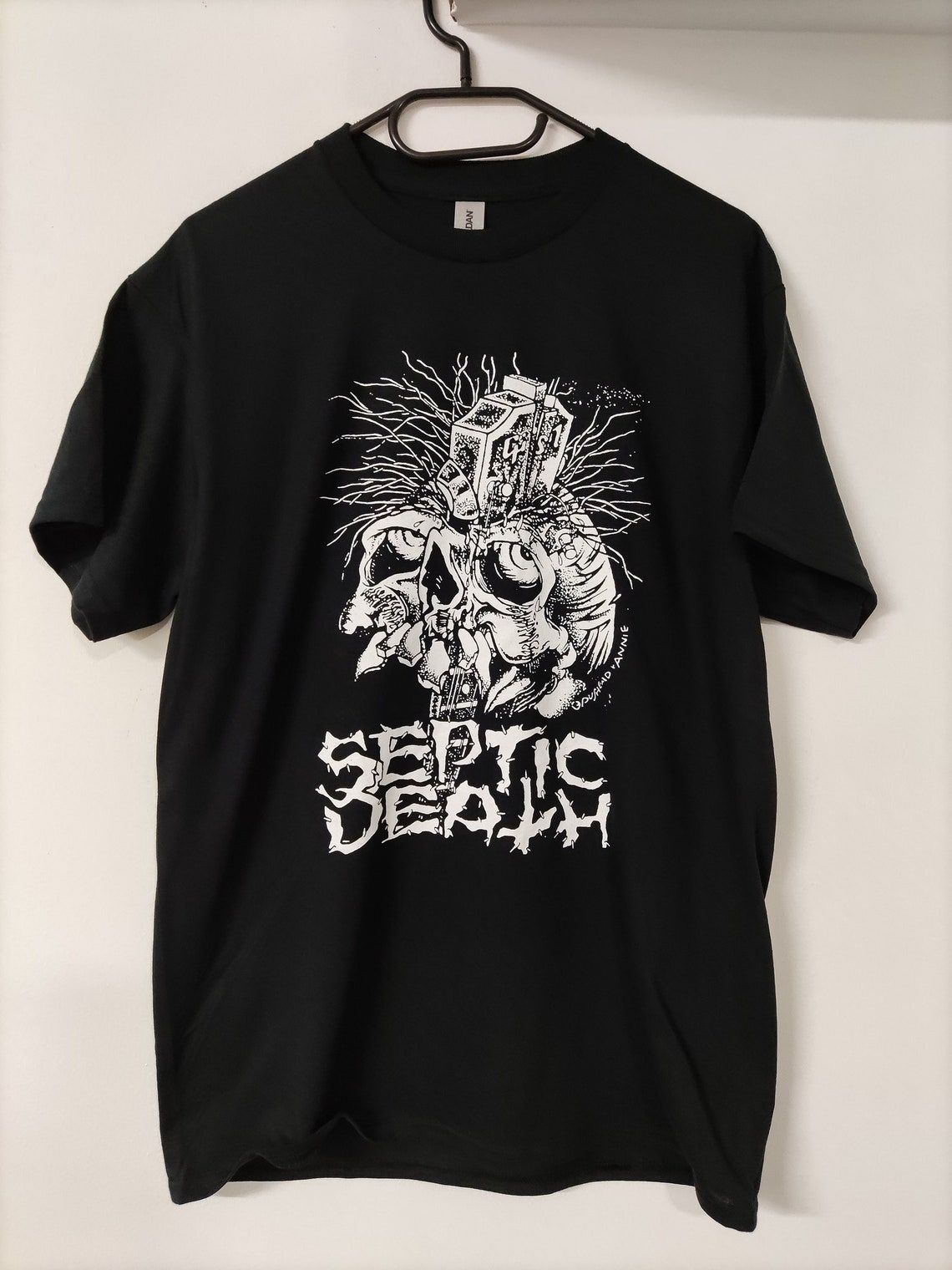 MAD PUNKS チェーン付 肩穴開き Tシャツ Lサイズ Septic Death Shirt Infest Ssd Bad Brains Integrity Cryptic
